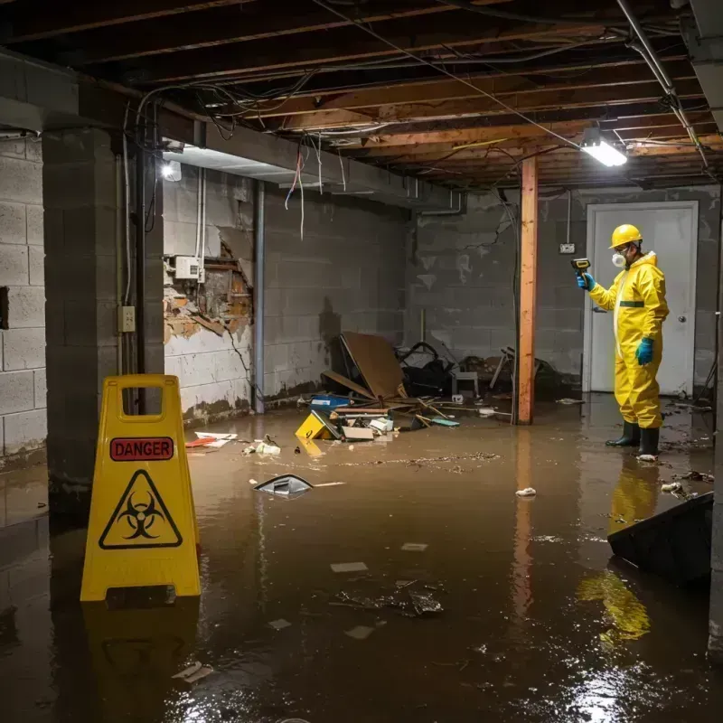 Flooded Basement Electrical Hazard in Fairland, OK Property